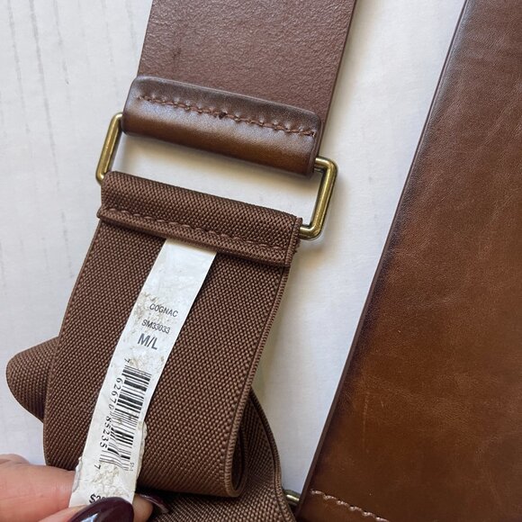 NWOT Vince Comuto WIDE Leather ELASTIC Boho BELT - Picture 7 of 14